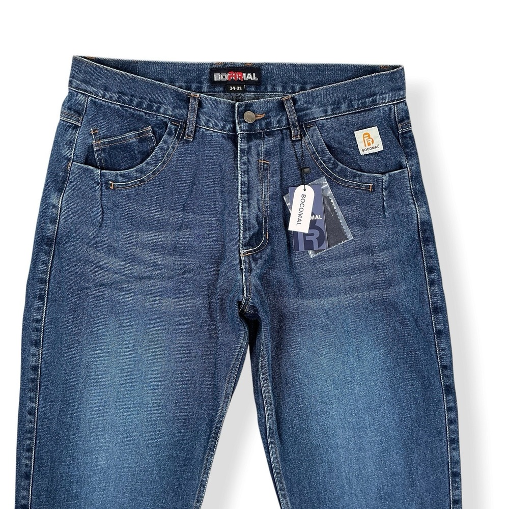 Bocomal FR Jeans Men 34x32 (ACT 34x31) Blue Denim Cotton Non-Stretch CAT II NWT - Picture 3 of 14